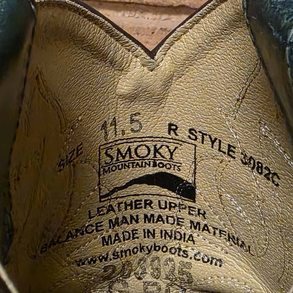 Smoky Mountain YOUTH Unisex Nashville Blue Boots Size YOUTH 11.5 - Picture 8 of 8